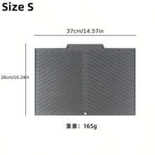 1pc Silicone Drain Mat, Sloped Drainage Dish Cup Holder Pad, Anti-Slip Mat For Bathroom, Kitchen, Dining Table, Heat Insulation Placemat,Non-Slip Kitchen Mats For Sink Side, Natural And Hygienic Kitchen Essential For Home And Kitchen Room Decor, Part Of Your Cozy Fall& Winter Styles And Christmas Decorations - White - View 8