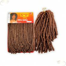 Cabelo Nina Softex 360g Pacotão 5x1 Fibra Japonesa Cacheada Crochet Braids - Caramelo - Visão 3