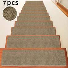 7/15pcs 19*45cm Rectangular Non-Slip Stair Treads, Plain, Self-Adhesive Anti-Slip Stair Mats, Suitable For Wooden Steps - 22x70cm Indoor Peel And Stick Carpet, Durable Stair Pads, Suitable For Elderly, Pets And Families, Relieve Foot Pressure - Multicolor - View 29