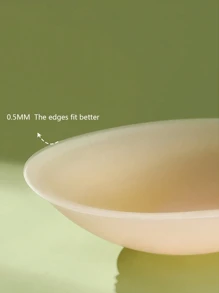 无肩带隐形粘合胸罩，女士硅胶聚拢露背提胸粘性胸罩，适合婚纱/晚会/俱乐部 - 黃色 - 查看 4