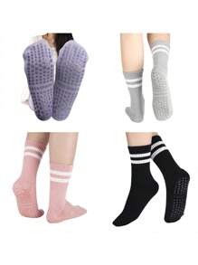 1 Paar Damen Grip Pilates Socken, rutschfeste Yoga Lässig Socken, geeignet für Barre Fitness, medizinisch lange Strumpfhosen Socken