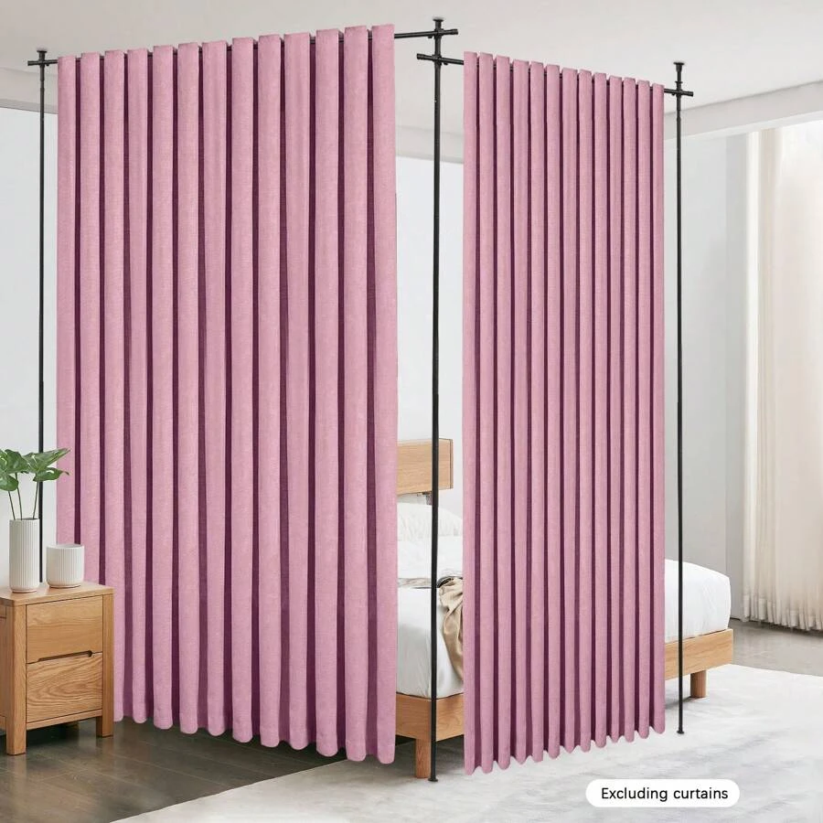 InSyoForeverEC Curtain Window Rods - שחור - ראה 1