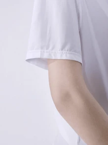 Women's Solid Color Ultralight Quick Dry Sport T-Shirt, Breathable Lightweight Top For Fitness Training Workout Running Gym - White - View 6