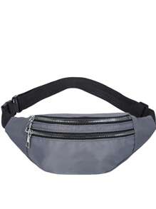 Men's Canvas Waist Bag, One Shoulder Crossbody Pack Belt Bag - Multicolor - View 7