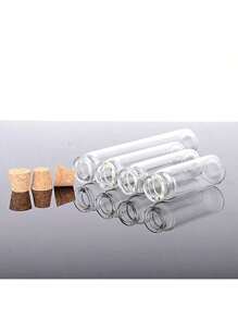 6/10 Stücke tragbare Mini Flaschenaufbewahrung, praktische korkverschlossene Gläser, hochdicht kompakte Glasflaschen