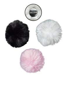 1-3pcs Solid Color Plush Rabbit Tail, Party Party Dance With Daily Wear, Add A Sense Of Atmosphere.