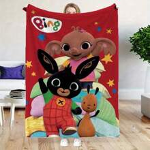 Cartoon Fleece Blanket - Cozy, Lightweight Flannel Throw Featuring Colorful Animated Characters, Ideal For Bed, Sofa, Camping, Office, Travel, And Home Decor, Perfect Gift For Youngsters