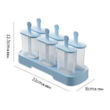 1pc Ice Pop Mold, Home Use Summer DIY Ice Lollipop Ice Cream Popsicle Frozen Ice Cube Tray, 6-Cavity Popsicle Maker