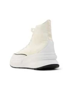 Women's Thick-Soled High-Top Fashionable Canvas Shoes - White - View 3