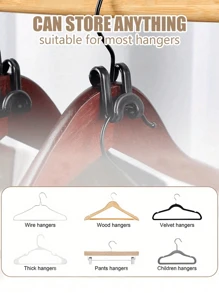 8/30pcs Clothes Hanger Connector Hooks - Heavy Duty Plastic Cascading Mini Hooks, Space Saver Closet Organizer For Wardrobe, Multi-Functional Closet Organizers And Storage Accessories