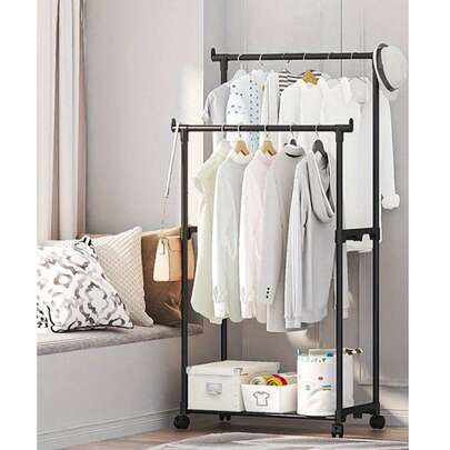 1 יחידה מתלה בגדים פשוטים מהרצפה עד התקרה, מתלה נעליים וכובעים, מתלה בגדים לבית, מתלה בגדים למרפסת, חדר שינה מהרצפה עד התקרה, מתלה בגדים לבית, מרפסת מקורה, מתלה בגדים פשוט, מתלה אחסון נייד