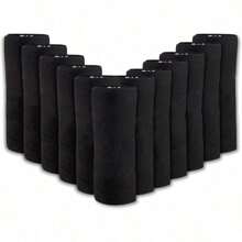 (24-Pack) Bulk Soft Warm Lightweight Fleece Throw Blankets (Black) – Perfect For Wedding Gifts, Homeless Shelters, Home Decor, Office Use, Pet Blankets, Travel, Sofa, Couch, Or Bedding-XM-2576 - Black - View 3