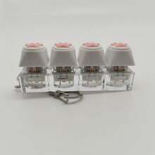 指尖新奇缓慢上升的压力缓解玩具，键盘风格，配有柔软的硅胶猫爪设计钥匙扣、吊坠、手机饰品和装饰配件，带有敲击声音的键盘键帽，烦躁，烦躁玩具，玩具，挤压，奇怪的玩具，电击口香糖 - 彩色 - 查看 10