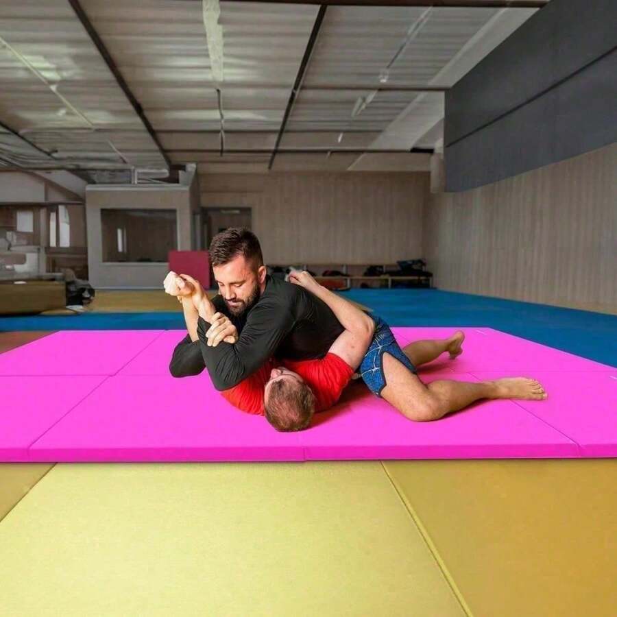 4'x6'x2" Extra Thick High Density Anti Tear Gymnastics Gym Folding Exercise Aerobics Mats - Multiple Color Options
