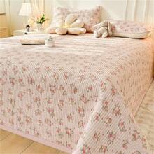 1 pieza Colcha acolchada de algodón impreso de grado A, ligera, transpirable, suave y duradera, adecuada para dormitorio, dormitorio, siesta en la oficina, sin almohadas ni fundas de almohada