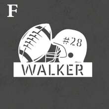 Customized Metal Logos For Football Decor, Basketball Decor, And Rugby Players,Room Decor Gifts For Football , Basketball, And Rugby Enthusiasts, Customized Wall Decorations For Football, Basketball, And Rugby Players, Player Name Logos, Gifts For Football Players, And Sports Wall Paintings Wall Decor Birthday Graduation