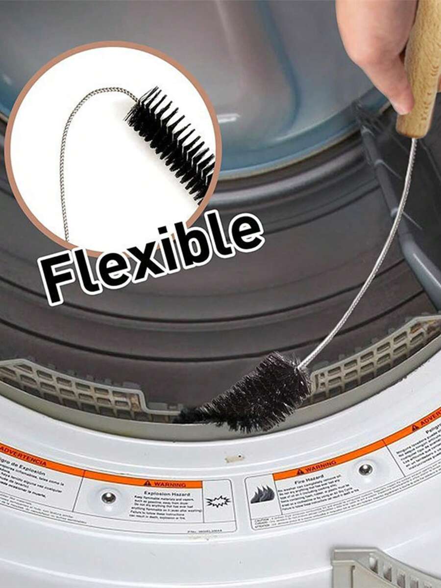 3 件装洗衣机清洁刷，长柄刷子，适用于洗衣机滚筒和管道清洁
