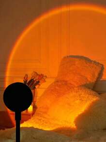 1pc Sunset Projection Lamp, Creative Led Decorative Atmosphere Light, Romantic Night Light, 7 Colors & 13 Modes Optional, Suitable For Bedroom, Cafe, Valentine's Day Decoration
