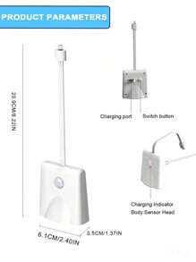 1/2pcs RGB Motion Sensor Toilet Light, LED Toilet Projector Light, USB Rechargeable Night Light, Color Changing Toilet Night Light - LED Bathroom Accessories For Home Bathroom Decoration
