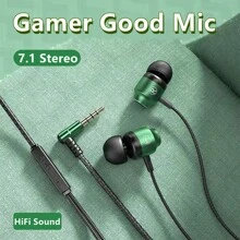 KZ Metal Hifi Wired Earphones 3.5mm AUX Connector With HD Mic Gaming Music Sport Headphones Bass Surround Sound Headsets L Bending 90 Degrees IN-Ear Earbuds