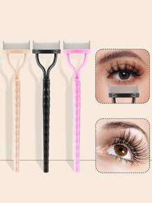 1 pieza Separador de pestañas con patrón de diamante, herramienta profesional de maquillaje de ojos para maquillaje diario, ayuda a separar las pestañas