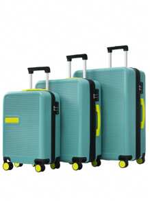 Hardshell Luggage Sets 3 Pcs Contrast Color Suitcase With Spinner Wheels And TSA Lock 20" 24" 28" Available