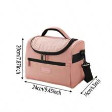 Portable Insulated Lunch Bag, Thickened Aluminum Foil Lunch Bag, Large Capacity Handheld Picnic Bag, Heat And Cold Insulation Ice Bag, Oxford Cloth Insulation Bag, Thickened PEVA Ice Bag, Suitable For Adult Office Lunch Bag
