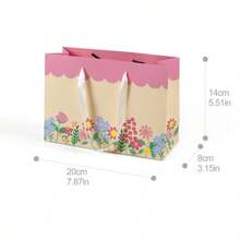 Set de 2 piezas/10 piezas Bolsas de regalo con estampado floral colorido y bonito, bolsas tote minimalistas frescas para el Día de la Madre, fiestas y festivales