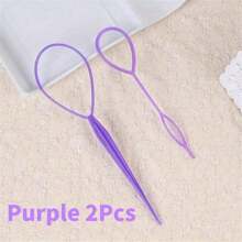 5支/3支/1支装美发梳套装，（6.8盎司/200毫升）连续细雾喷雾瓶，适合成人和女孩使用，独角兽卡通造型，可用于梳理头发、蓬松造型，沙龙美发师专用。 - 紫色 - 查看 18