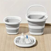 1pc Opvouwbare emmer, draagbare plastic emmer, ruimtebesparend opgevouwen ontwerp, draagbare buitenautovisemmer, grote wasmand, wasbak, voetenbad, multifunctionele opvouwbare emmer, opbergdoos voor thuis