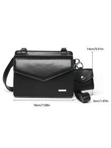 Men's Stylish Crossbody Bag With Coin Purse,Square Shoulder Bag Side Bag Sling Bag For Father's Day Gift,Commuting,Valentine's Day Gift Mini Bag - Multicolor - View 3