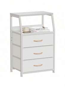 Tall 4-Drawers Dresser: Vertical Storage Tower For Bedroom, Hallway, Entryway, Nursery, And Closet Organizer, Nightstand Bedside Table Furniture With A Sturdy Steel Frame And Wood Top, In White