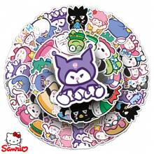 Sanrio 50 Piece Cartoon Cute Freehand Sketching Sanrio Mix Mobile Phone Waterproof Stickers Suitcase Laptop Guitar DIY Stickers