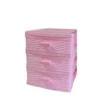1 pezzo Scatola portaoggetti rosa per gioielli, decorazione camera rosa, multicolore/multi-livello/2 livelli/3 livelli/4 livelli per casa, scrivania in ufficio, per piccoli oggetti, scatola portaoggetti a cassetto/scatola rosa per accessori per capelli di ragazze, organizer da scrivania a cassetti in rattan multi-livello per gioielli e cosmetici di signore, forniture per il ritorno a scuola, regalo della festa della mamma