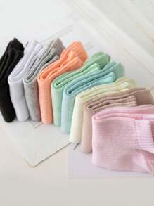 9 Pairs Women Candy Color Thin Breathable Casual Comfortable Versatile Ankle Socks