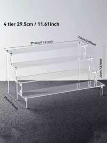 1 pièce Présentoir étagère en forme de marches transparent en acrylique, présentoir multi-couches en acrylique de bureau polyvalent pour boîtes aveugles, parfums, cosmétiques, stockage et présentation