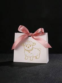 5/10 件优雅绵羊主题开斋节糖果盒，带丝带纸质礼品容器，适合斋月期间的 Kareem，非常适合穆斯林伊斯兰节日宰牲节、派对礼物和家居装饰
