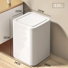 1pc Household Bathroom Wastebasket With Lid, Nordic Style Sorting Trash Bin For Office, Bedroom, Kitchen, Bathroom And Living Room Large,Kitchen,Bathroom,Multi-Colored Trash Can,