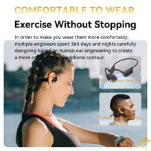 VAORLO Tai nghe không dây True Bone Conduction Bluetooth 5.4 32GB Máy nghe nhạc MP3 IPX8 chống nước, bơi lội, thể thao, tai nghe nhạc HIFI có màn hình LED, mic - Nhiều màu - Xem 8