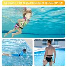 Bande élastique de natation réglable de 4 m, ceinture de résistance, bande élastique de natation professionnelle pour adultes et enfants, ceinture de natation, bande élastique de natation, bande élastique de piscine réglable