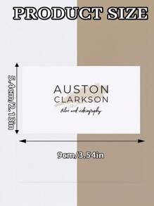 定制名片 - 个性化照片展示，单面或双面，优质纸张，标准尺寸 2.13 英寸 x 3.35 英寸，装饰性强，多功能，现代，色彩丰富，可爱，复古，卡通，趣味，卡哇伊，适用于员工、客户，商务/工作/办公场合，学校/返校季，多功能，装饰性强，色彩丰富，可爱，适用于初中生、高中生、大学生、大一、大二学生