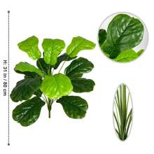 1pc 60-110cm New Artificial Fiddle Leaf Fig Ficus Tree Branch Green Plastic Leaves Modern Realistic Touch Fake Plant Indoor Outdoor Decor Faux Plant For Home Office Garden Room Decoration Gifts Birthday Graduation
