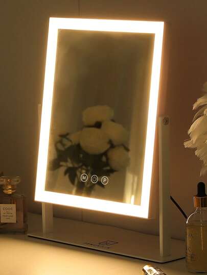 FENCHILIN Makeup Spiegel LED Lighting, Adjustable Verlichting Tafel Slimme Touch Control Beautiful Rooms Bedrooms, Mirror, Removable 10x Magnifying 25cm 30cm view 6