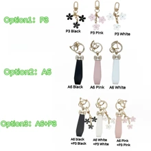 TTOBS 1pc Elegant Leather String Car Key Chain With Lovely Flower Shape Pendant - , Fashionable And Multifunctional Women's Keychain - Available In Multiple Colors, A Perfect Car Owner Accessory And Fashionable Gift Idea