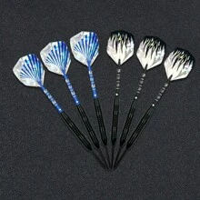 Darts Metal Tip Set,6 Packs 23 Gram Nonslip Iron Barrel, Darts Steel Tip Set Professional,With 6 PVC Dart Shafts, Dart Sharpener, Dart Wrench,Gift Box - Multicolor - View 6