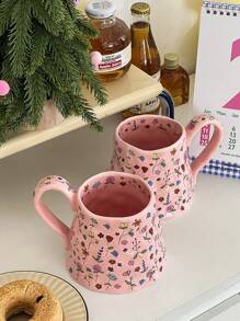 1 件创意梦幻花园陶瓷杯，女士设计，家用水杯。情侣、派对或纪念品的完美礼物（含礼盒）返校季