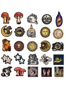 50pcs Mysterious Universe Stickers For Luggage, Laptop, Notebook, Diary, DIY Guitar, Skateboard, Helmet, Water Bottle, Waterproof Decorative Art,School Supplies,Back To School