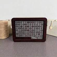 1pc Wooden Money Saving Box, Creative Craft Gift (Money Box Comes With 1 Erasable Pen)