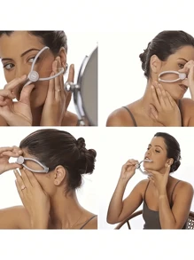 Spring-Loaded Painless Facial Hair Remover, Designed For Women - Suitable For Cheeks, Eyebrows And Other Areas, Portable DIY Beauty Tool, Non-Waterproof, Low Allergenicity, Suitable For Face - Multicolor - View 4