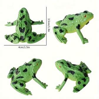 Set de 12 mini ranas de juguete - Ranas de PVC realistas para el jardín, acuario y decoración de Halloween - Regalo perfecto para las fiestas